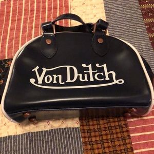 Small Von Dutch bowler bag navy